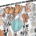 thumbnail image 3 of Pioneer Flower Floral Print Pattern Shower Curtain 72"x84" ,Bathroom Decorative Shower Curtains Set with 12 Hooks,Modern Waterproof Washable Shower Curtain, 3 of 6