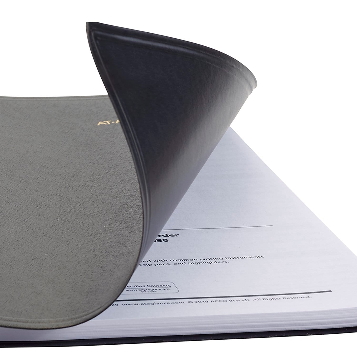 2026 AT-A-GLANCE 24-Hour 7" x 8.75" Daily Appointment Book Planner Faux Leather Cover Black