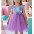 thumbnail image 5 of ATAIKU Toddler and Little Girls Mermaid Tutu Dress Kids Ruffled Casual Party Glitter Tulle Sundress 6 Years, 5 of 9