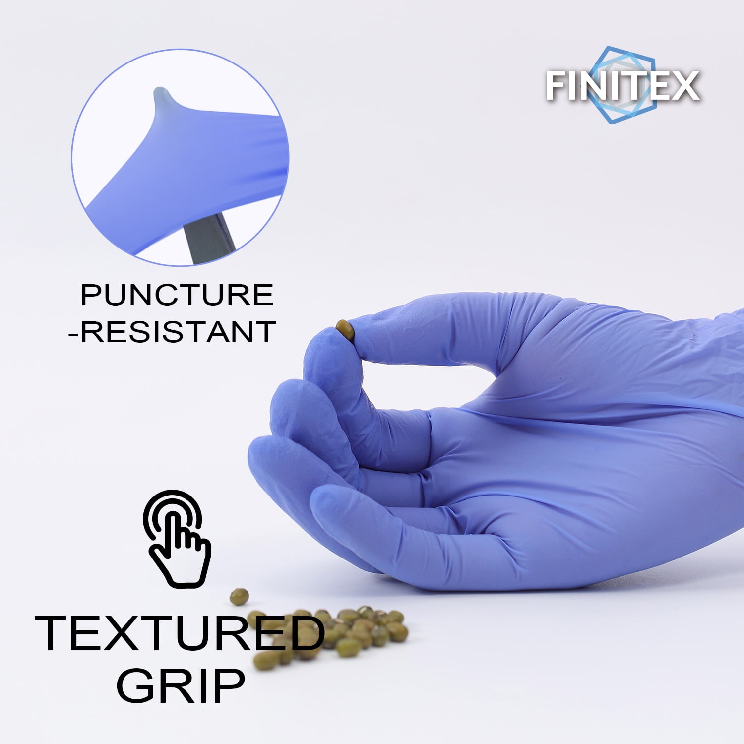 FINITEX Nitrile Disposable Gloves, Medium Medical Exam Gloves 1000 Count - Latex-Free, Powder-Free, Durable