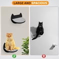 thumbnail image 4 of Estantes de pared para gatos BUOGA con 3 escalones de madera dura premium en negro, 4 of 8