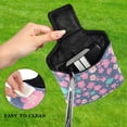 thumbnail image 4 of Haosy Pink Teal Small Flowers Golf Mallet Putter Cover Strong Magnetic Leather Golf Club Headcover Closure, 4 of 7