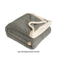 thumbnail image 3 of Btomtd 60"x80" Double Layer Extra Thick Flannel Fleece Blanket Ideal for Office Nap Cover Warm Cozy Bed Blanket Couch Use Soft Throw Blanket, Gray, 3 of 6