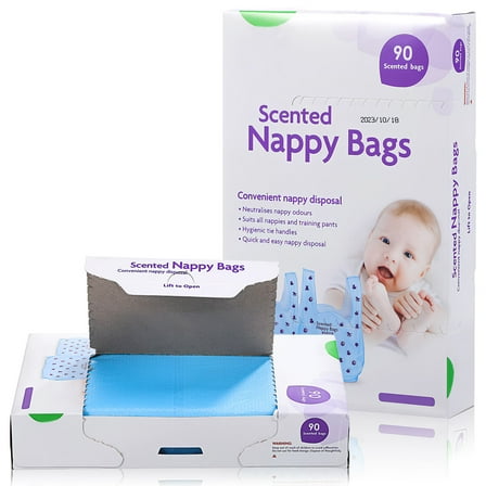 HAMPPLIES Diaper Waste Bags Disposable Hdpe Pet Owners 2 Boxes 14.54X11.79X0.04In