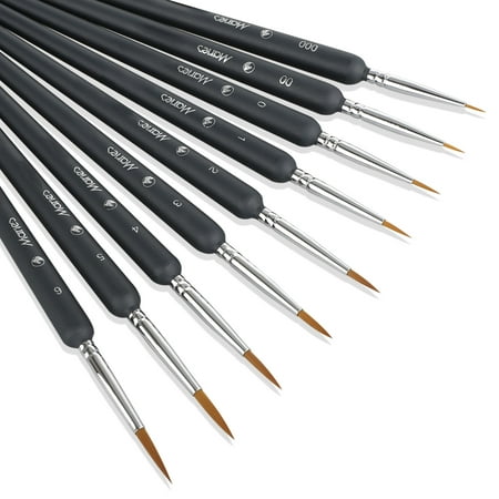TSV Paint Brush Set Acrylic 9pcs Professional Paint Brushes Artist for Watercolor Oil Acrylic 