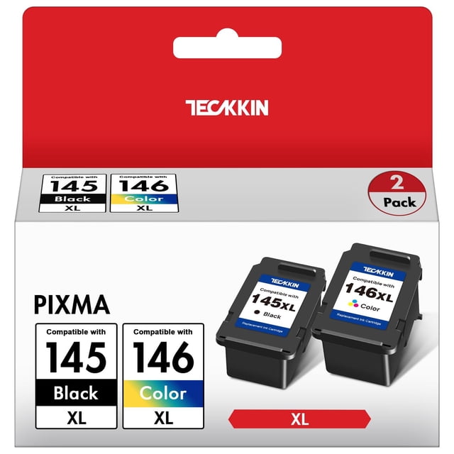 Cartucho de Tinta TECKKIN Negro y Color Compatible con Canon Pixma TS3110 IP2810 MG2410 MG2510 MG291