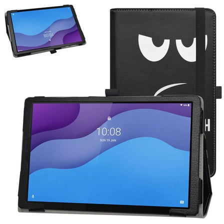 Labanema 10.1" Lenovo Tab M10 HD (2nd Gen) TB-X306X Case, PU Leather Folio Stand Protective Case, Cover for 10.1" Lenovo Tab M10 HD (2nd Gen) TB-X306X (Big Eyes)