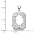 thumbnail image 3 of 14k White Gold 20mm Book Border Locket Pendant Charm Shaped, 3 of 7
