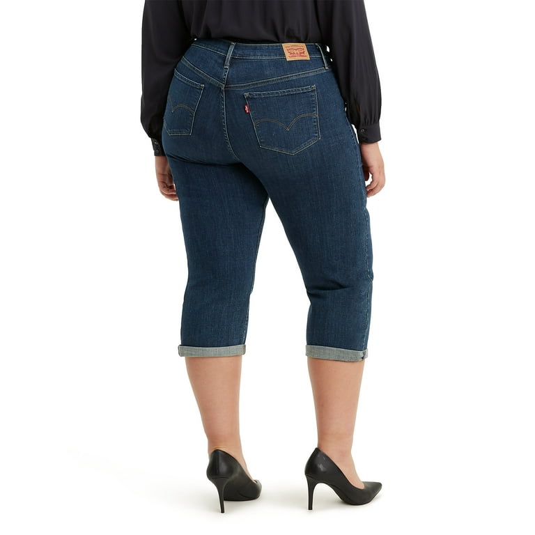 Levi s Women s Plus Size Mid Rise Shaping Capri Jeans Walmart