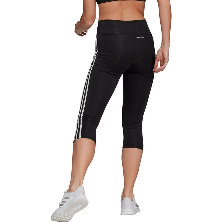 Sport Black/White, 3-Stripes Designed High-Rise Move 3/4 Women\'s 2 Tights, adidas S