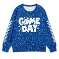 thumbnail image 4 of shqvo Football Sweatshirts for Girls Sequin Game Day Outfits Vintage Long Sleeve Football Graphic Crewneck Oversized Shirt Pullover 2025, 4 of 4