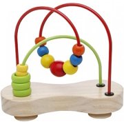 Double Bubble Wooden Bead Maze | Award Winning Educational Wire Roller Coaster Sorting Puzzle Early Development Toy for Babies and Toddlers