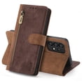 thumbnail image 4 of Compatible for Samsung Galaxy A32 4G 6.4 Inch, PU Leather Flip Case with Stand Magnetic Clasp Card Slots Purse Cover, TPU Protective Shockproof Wrist Strap Case for Samsung Galaxy A32 4G,Brown, 4 of 15