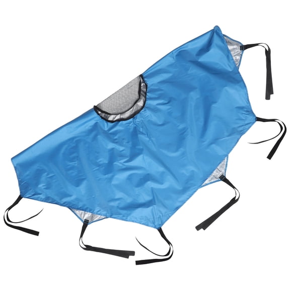 FOMIYES Portable Sky Blue Trampoline Sun Shade Cover with Unobstructed View and Sturdy Design