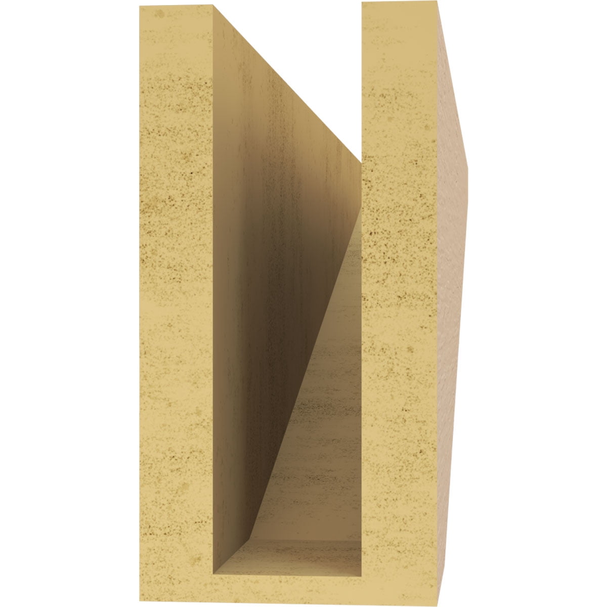 4"W x 24"D x 8"H Thin Concord Rough Cedar Woodgrain TimberThane Corbel, Primed Tan
