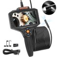 thumbnail image 1 of VEVOR Triple Lens Industrial Endoscope, 5" IPS Screen Borescope Inspection Camera with Lights, Split Screen, 8x Zoom, IP67 Waterproof Drain Snake Camera for Auto, Plumbing(16.5ft Cable, 32GB Card), 1 of 9