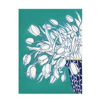 Trademark Fine Art Grace Popp  Turquoise Tulip Bouquet I Canvas Wall Art