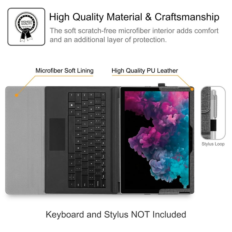 Fintie Portfolio Case for 12.3 Inch Microsoft Surface Pro 7