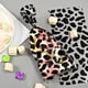 thumbnail image 4 of Xiao Hua 150 bolsas de celofán con cierres giratorios para dulces, galletas, repostería, pasteles, bodas, cumpleaños (negro y blanco A), 4 of 5