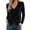 Black, variant on Women's Solid Color Knitted Cardigan, V Neck Button Down Long Sleeve Sweater, Ribbed Cuff Hem Casual Lightweight Layering Outerwear for Spring and Fall Daily Wear