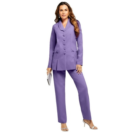 Roaman's Women's Plus Size Ten Button Pant Suit