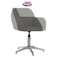 thumbnail image 6 of vidaXL Adult Fabric Indoor Residential Swivel and Fixed Arms Office Chair, Gray, 6 of 8