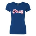 thumbnail image 2 of Wild Bobby, Pray Bubble Letters Inspirational/Christian Women Slim Fit Junior Tee, Royal, X-Large, 2 of 6