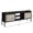 Wood Legs-Nero Black, variant on Boho 72" Tv Stand for up to 80" Tv's Wood Legs and Rattan 2 Door-Nero Black