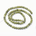 thumbnail image 3 of Natural Gemstone Beads Taiwan Jade Natural Energy Stone Healing Power for Jewelry Making Round Olive Drab 4mm Hole: 0.8mm 15-16 inch, 3 of 4