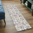 thumbnail image 4 of Farmhouse Grey Large Area Rugs for Bedroom Living Room, Soft Non Slip Carpet Bedside Rug, Vintage Flower Leaf Botanical Plant Rectangular Floor Cover Kitchen Accent Rug 2'x6' for Dining Room/Office, 4 of 9