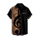 thumbnail image 1 of Camisas Para Hombre Manga Larga Camisa de manga corta con estampado digital 3d de ocio de tendencia de moda de playa de turismo de vacaciones de verano para hombres (Coffee, 3XL), 1 of 2
