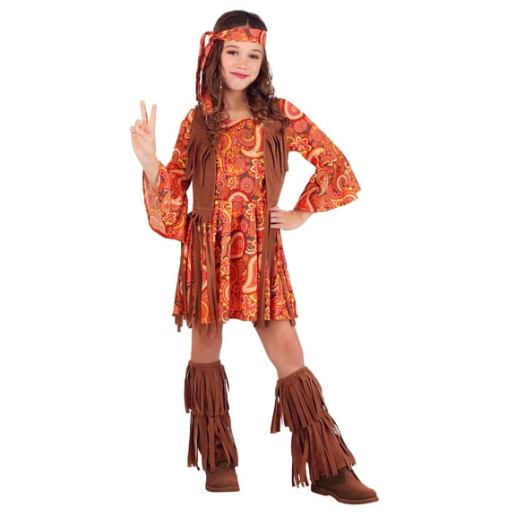 Girl's Fringe Hippie Costume