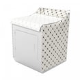 thumbnail image 2 of Cat Washer Cover, Classical Checkered Pattern with Cat Kitty Dog Paws Footprints Geometrical Design, Decorative Accent for Laundromats, 29" x 28" x 40", Cream Black, by Ambesonne, 2 of 3