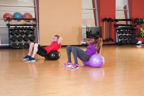 Black Mountain Products Peanut Stability Ball with Pump 1000lb Static Weight Capacity, Black