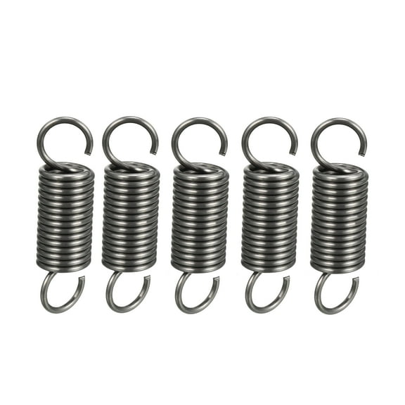 1.5x12x50mm Stainless Steel Small Dual Hook Tension Spring, 5pcs