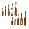 thumbnail image 1 of Kitchen Utensils Set Wooden Spurtle Teak Spurtles Kitchen Tools Wooden Spatula For Cooking Wood Utensils Non Stick Cookware For Serving Stirring Mixing Scraping Scooping Cooking Utensil, 1 of 7