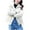 White, variant on Jinhomg Womens Winter Puffer Coat Plus Size Full-Zip Puffer Jacket Lightweight Warm Long Sleeve Down Coats with Pockets Spring Saving Red XXXXL