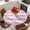 White Pink, variant on Yellow Striped Round Tablecloth, Fitted Table Cover with Elastic for 36"-44" Round Tables, Farmhouse Vintage Stripes Table Cloth Outdoor Indoor Dinning Party Waterproof Tablecloths