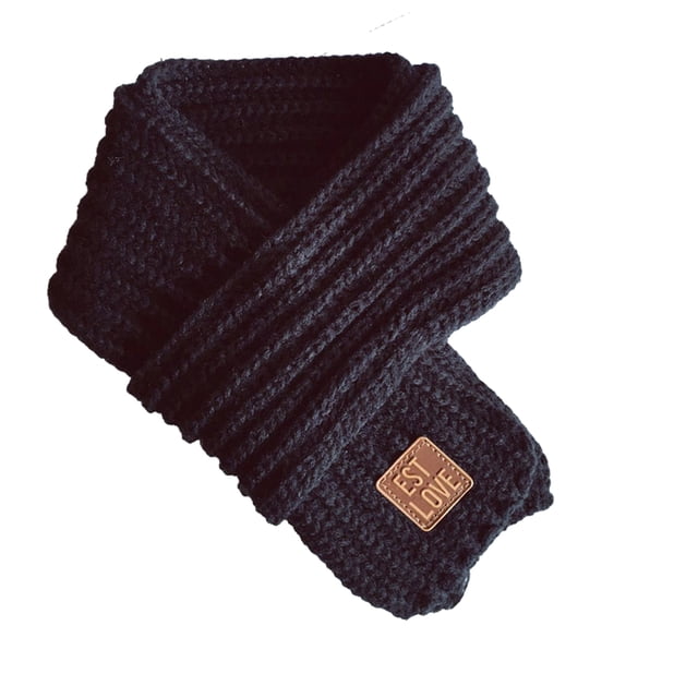 Qarigey Bufanda para niños Cómoda para mantener el calor Bufandas flexibles para niños pequeños Accesorios de ropa exquisitos Accesorio de ropa para Accesorios de disfraces Negro 120cmx8cm Qarigey AP009116-05