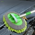 thumbnail image 4 of Kchsji Car Wash Mop Soft Bristle Brush Telescopic Long Pole Adjustable Curved Rod for Efficient Vehicle Cleaning Gentle on Paint Cars Trucks SUVs Garage Home Detailing Car Care Accessories, 4 of 7