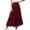 Wine, variant on Girls Skirt Solid Boho Casual Tiered High Waist A Line Flowy Long Skirt - Elastic Waist Maxi Skirt Ruffle Long Skirt with Drawstring Casual Skirt - Summer Swing Ankle Length Skirts White S