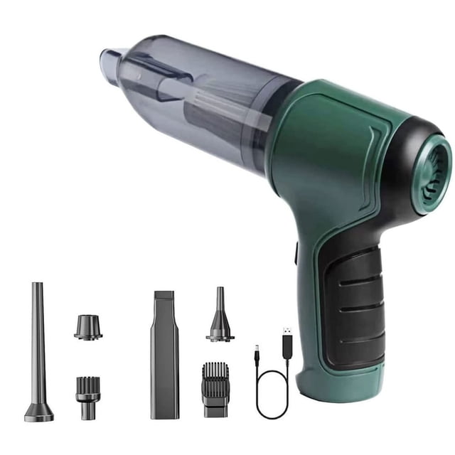 SUTENGDA Wireless Handheld Car Vacuum Cleaner 3 in 1 Vacuum Multipurpose Portable Vacuum for Home Office Car (Green)