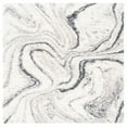 thumbnail image 4 of SAFAVIEH Fontana Danita Modern Shag Runner Rug, Ivory/Grey, 2'3" x 18', 4 of 7