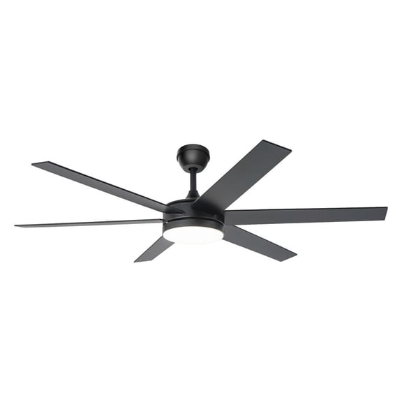 2120-MB SkyX Cassiopeia SkyFan 60in 6 Blade Ceiling Fan and Light Kit with SkyPlug-Matte Black Finish
