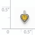 thumbnail image 4 of 14k White Gold November Synthetic Birthstone Heart Charm Pendant, 4 of 4