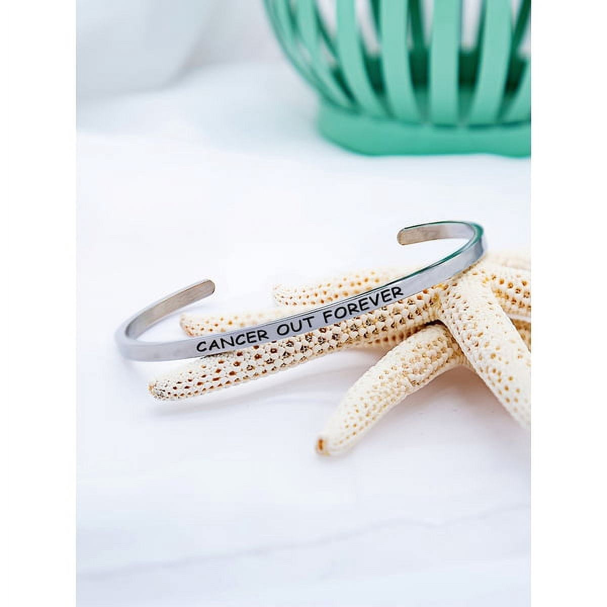 Stainless Steel 8-inch Saying Bracelet