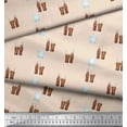 thumbnail image 2 of Soimoi White Japan Crepe Satin Fabric Bottle & Glass Kitchen Print Sewing Fabric Yard 42 Inch Wide, 2 of 3