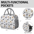 thumbnail image 6 of Womens Gray Brown Dinosaurs Palms Pattern Lunch Box for Work,Insulated Lunch Bag for Women,Loncheras Para Mujer,Leakproof Adult Lunch Bag for Work,Beach,Travel,Picnic,Camping, 6 of 7