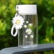thumbnail image 1 of (Belt Flower 4)500Ml small daisy transparent plastic water bottles bpa free creative frosted water, 1 of 4