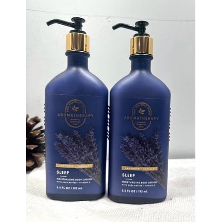 Bath & Body Works Aromatherapy Sleep Lavender & Vanilla Body Lotion, 6.5 fl oz (Pack of 2)